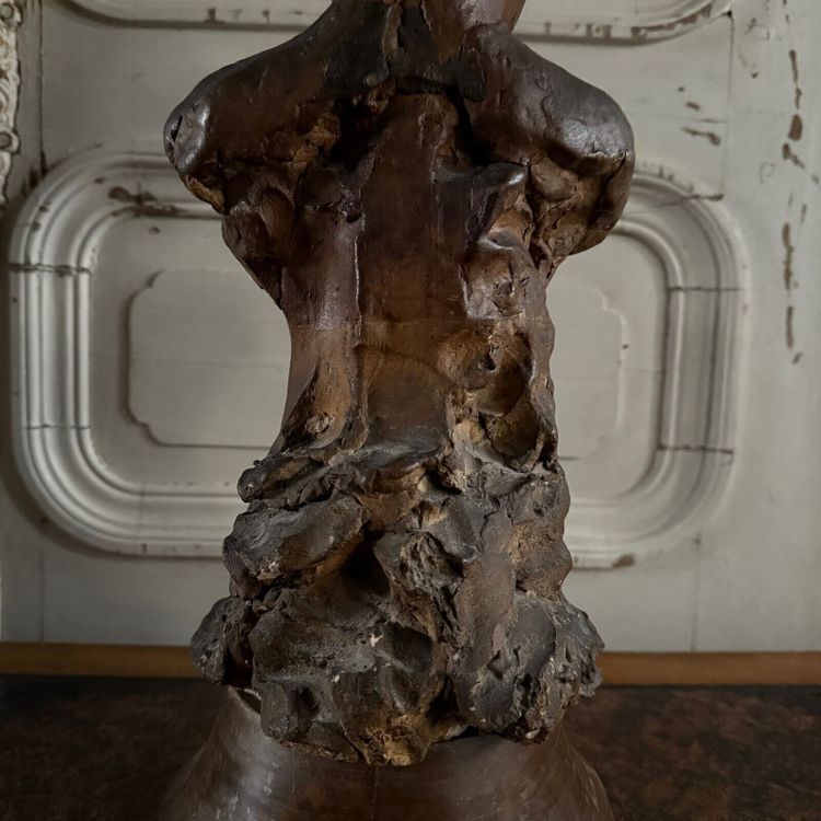 Scultura in terracotta Bambino dell'officina Charles Filleul in busto del XX secolo