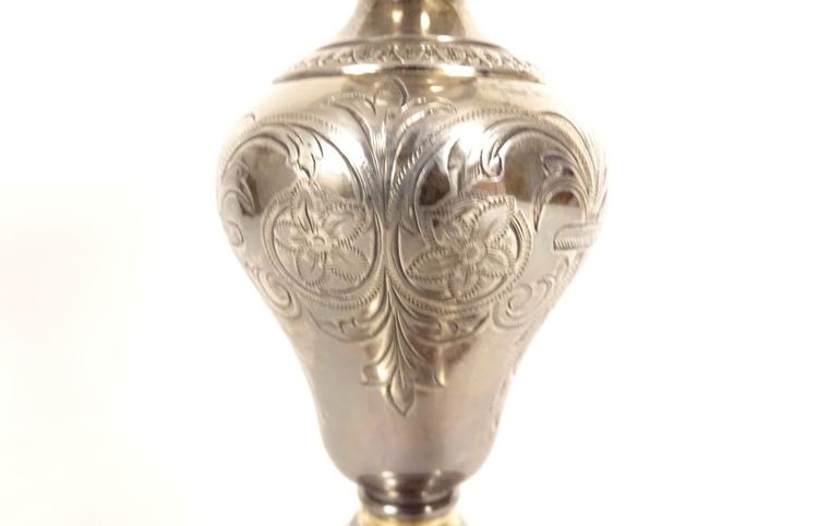 Calice Argento Minerva Fleurs de Lys Croce Fiori di Grano 290gr XIX secolo