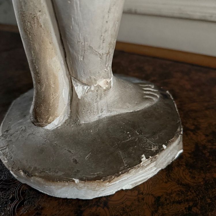 Statua in gesso da laboratorio di Charles Filleul soggetto femminile in scatola del XX secolo