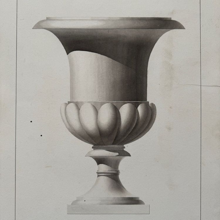 Wash Drawings Imperial School of Arts and Crafts of Angers by Lehuedé