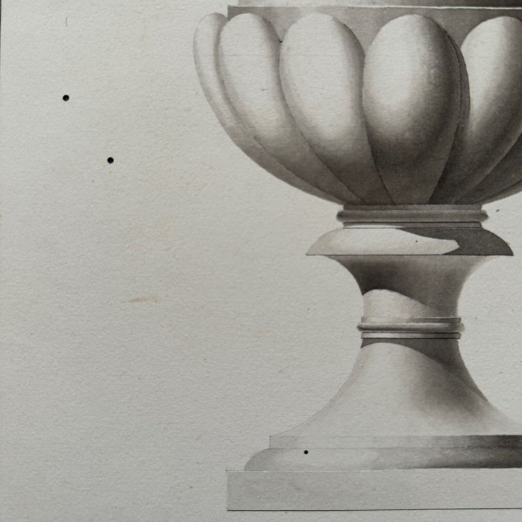 Wash Drawings Imperial School of Arts and Crafts of Angers by Lehuedé