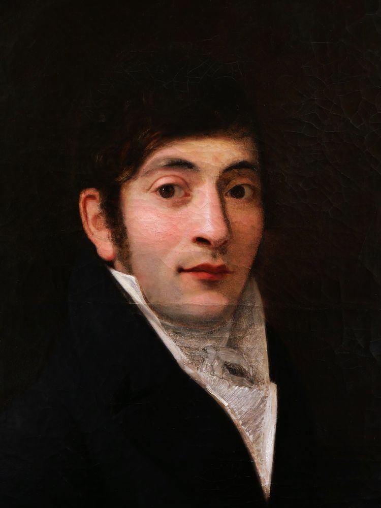 Joseph HEIGEL, Ritratto di giovane uomo in redingote
