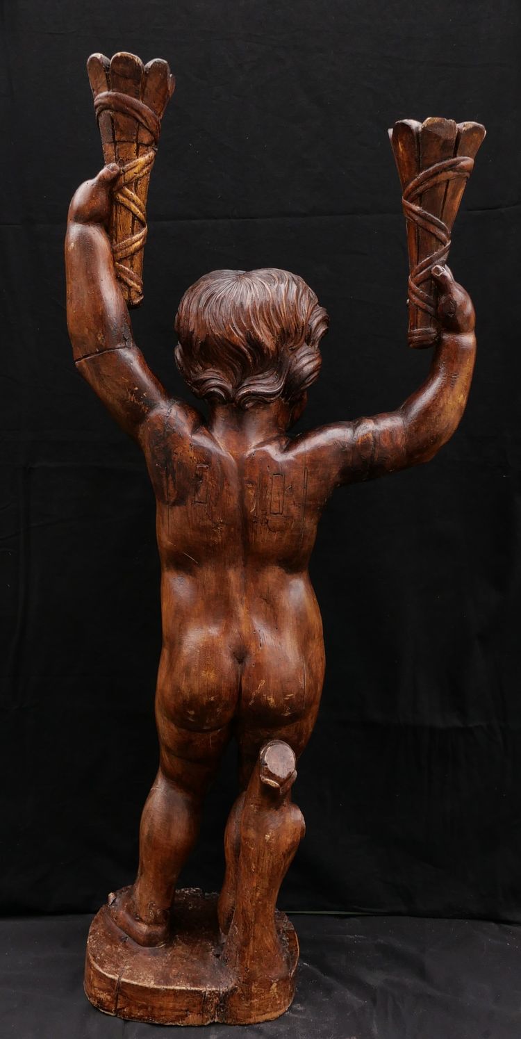 18th century FRENCH school, Torch-bearing Putto