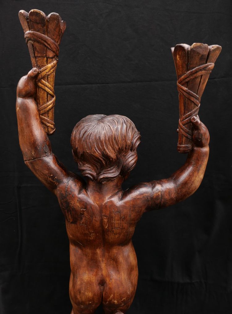18th century FRENCH school, Torch-bearing Putto