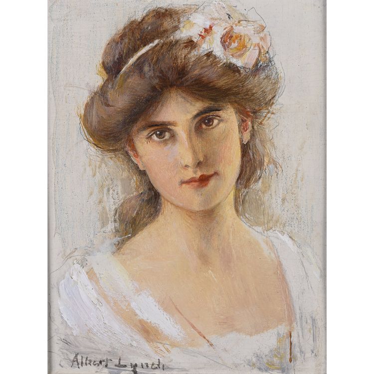 Albert Lynch (1860-1950) - Porträt einer Frau, um 1900