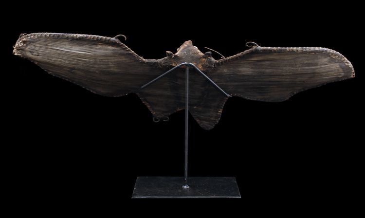 Flughund-Fledermaus, Stammeskunst, Ozeanische Kunst, Rindenfigur, Papua Neuguinea, Ozeanien
