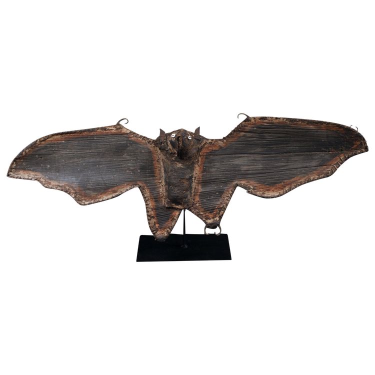 Flughund-Fledermaus, Stammeskunst, Ozeanische Kunst, Rindenfigur, Papua Neuguinea, Ozeanien