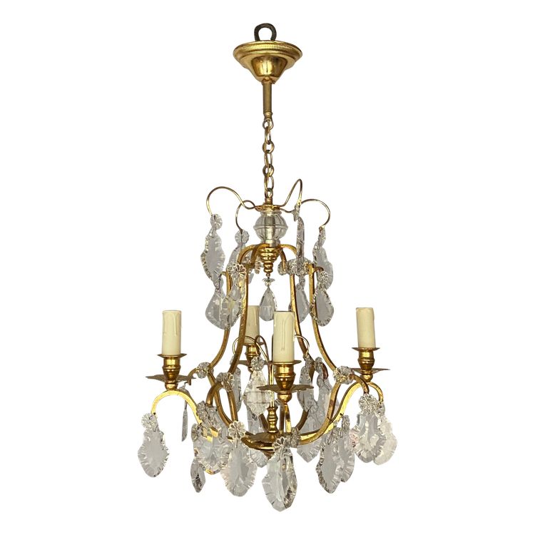 Lampadario in foglia d'oro