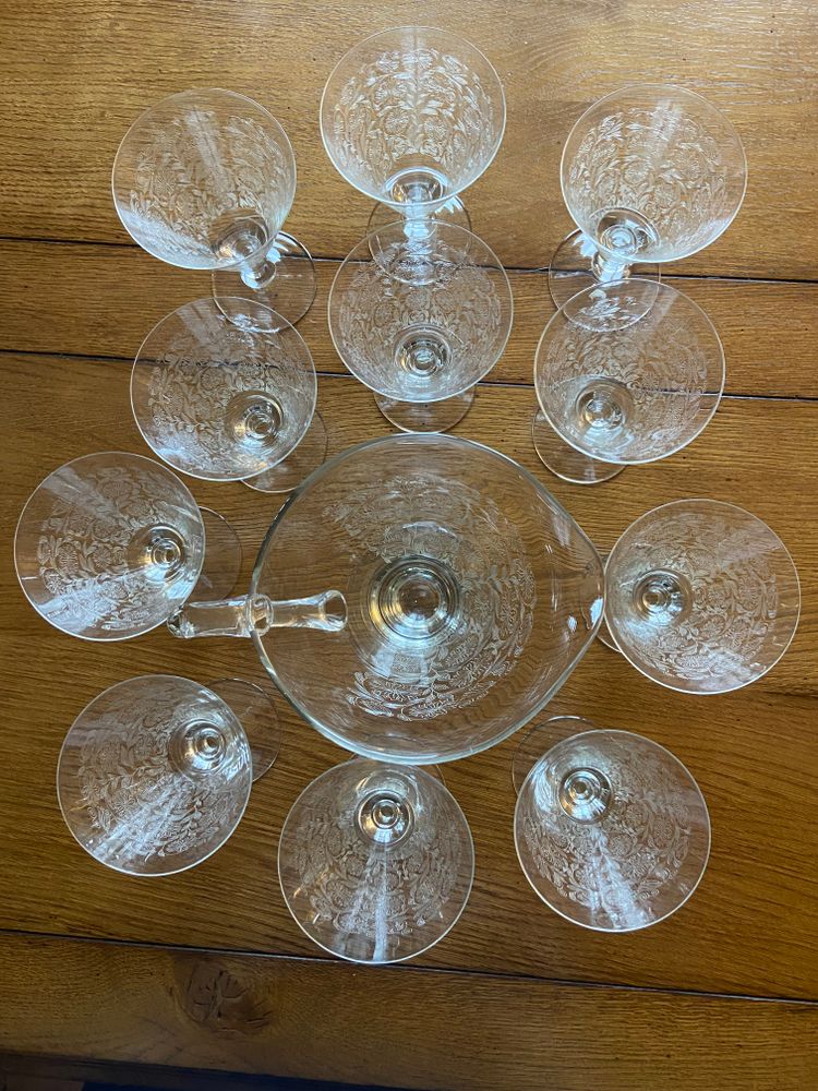 Service en  Cristal gravé 