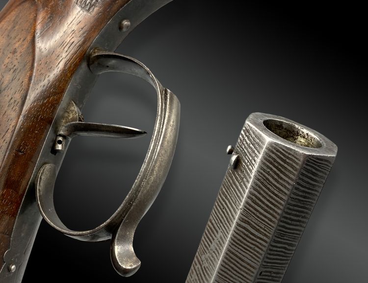 Pair of percussion pistols signed AUBRY à BORDEAUX France - circa 1840