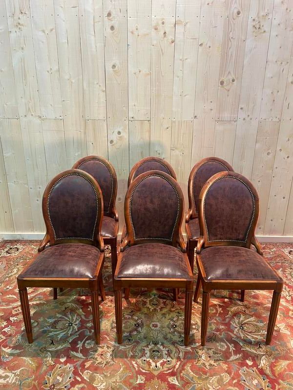Set of 6 Art Deco style chairs