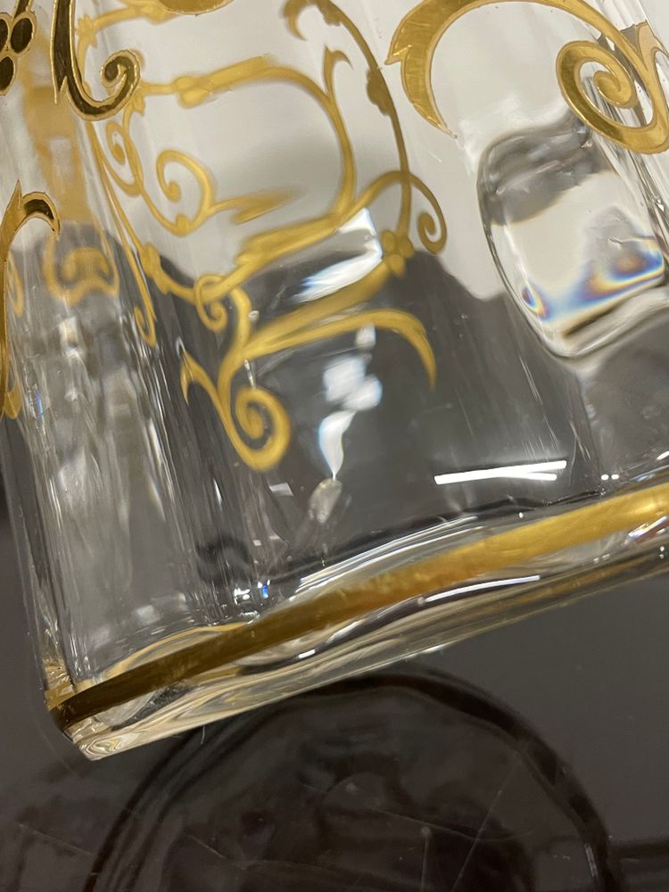 Saint Louis Modèle Cluny - Gilded Crystal Orangeade Set