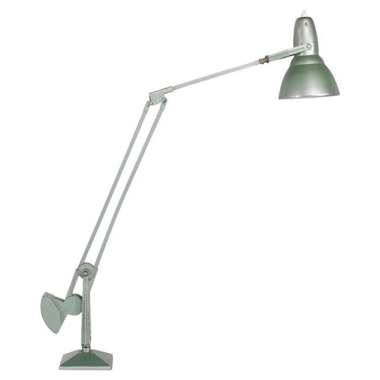 Workshop lamp with pendulum.