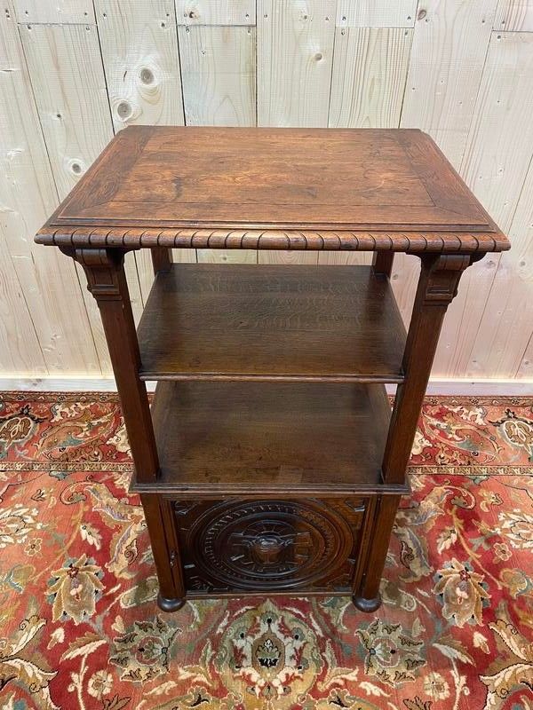 Étagère - Meuble d'appoint  en chêne style Renaissance 