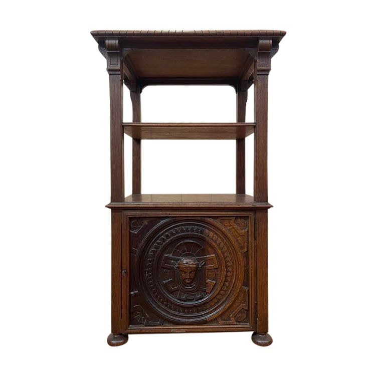 Étagère - Meuble d'appoint  en chêne style Renaissance 