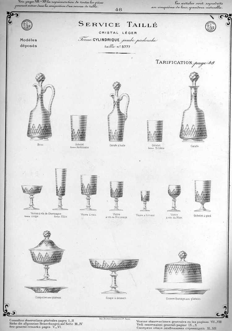 Paire de drageoirs en cristal de Baccarat, modèle Champigny Richelieu