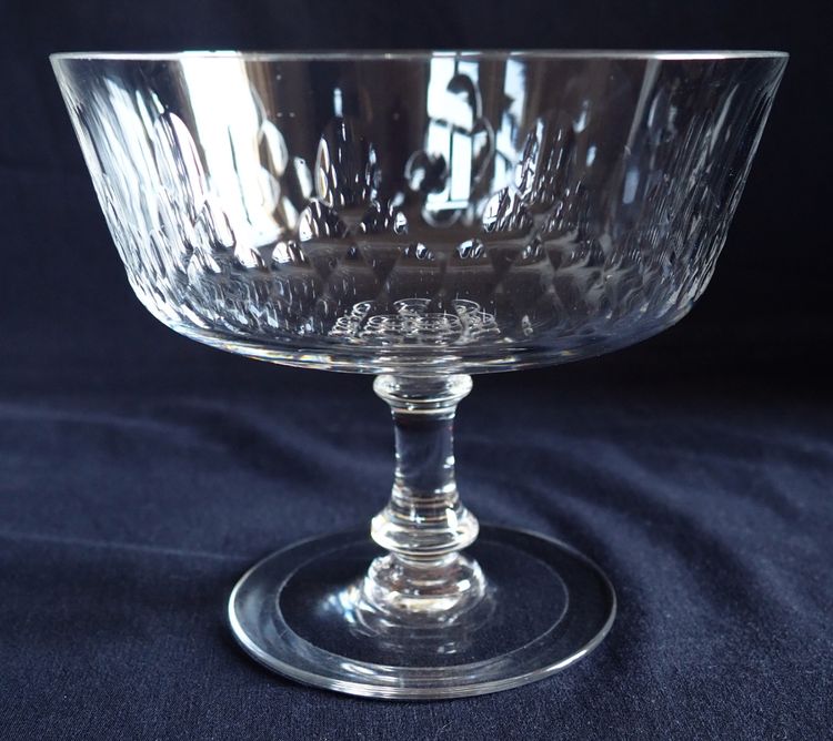 Paire de drageoirs en cristal de Baccarat, modèle Champigny Richelieu