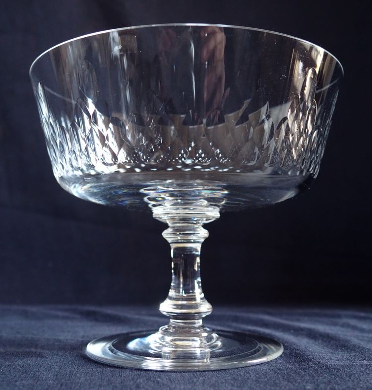 Paire de drageoirs en cristal de Baccarat, modèle Champigny Richelieu