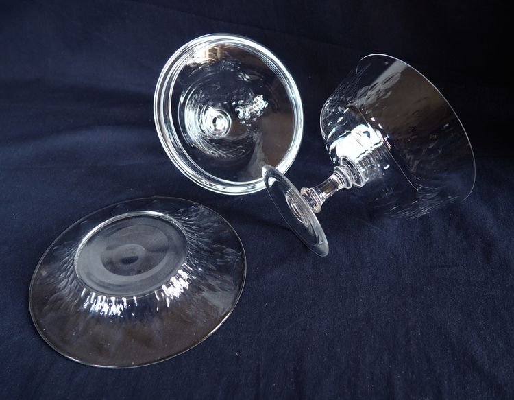 Paire de drageoirs en cristal de Baccarat, modèle Champigny Richelieu