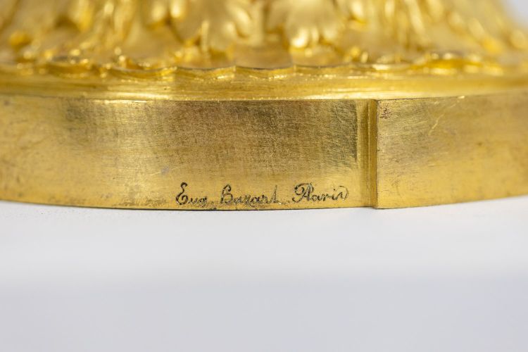 Eugène Bazart Paris. Lampe bouillotte en bronze doré. Circa 1880. LS60331509G