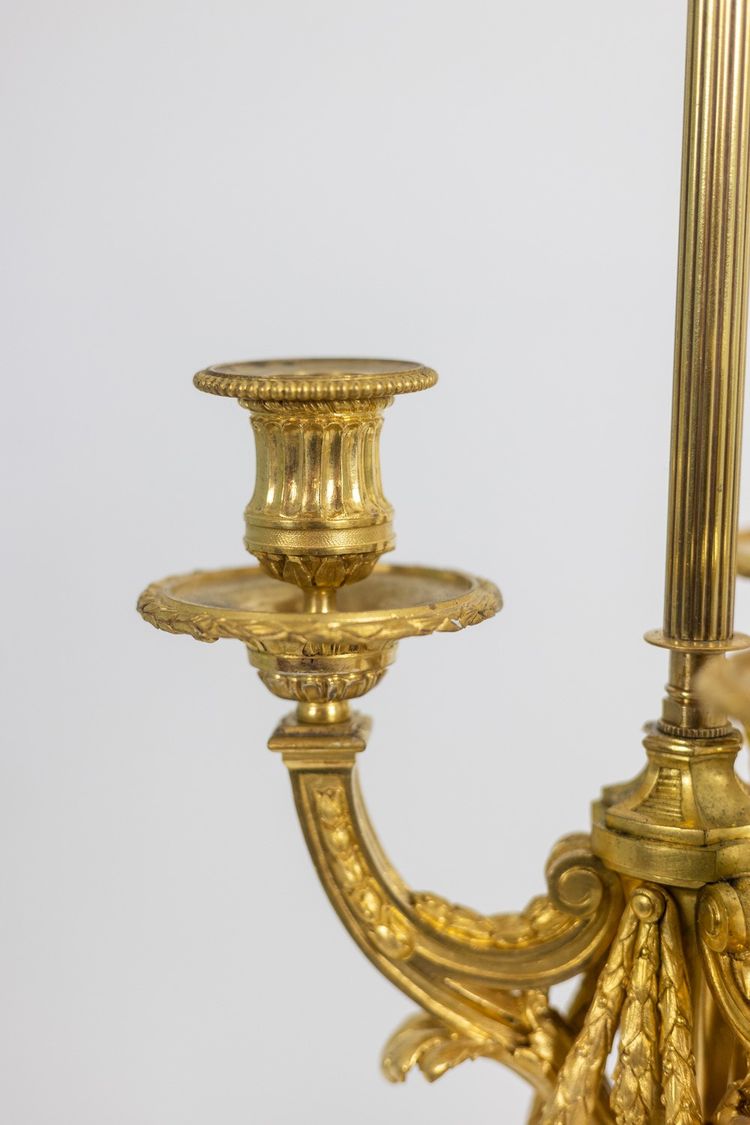 Eugène Bazart Paris. Lampe bouillotte en bronze doré. Circa 1880. LS60331509G