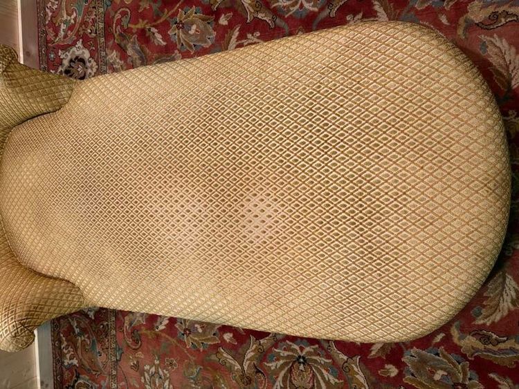 Chaise longue in velluto stile Napoleone III