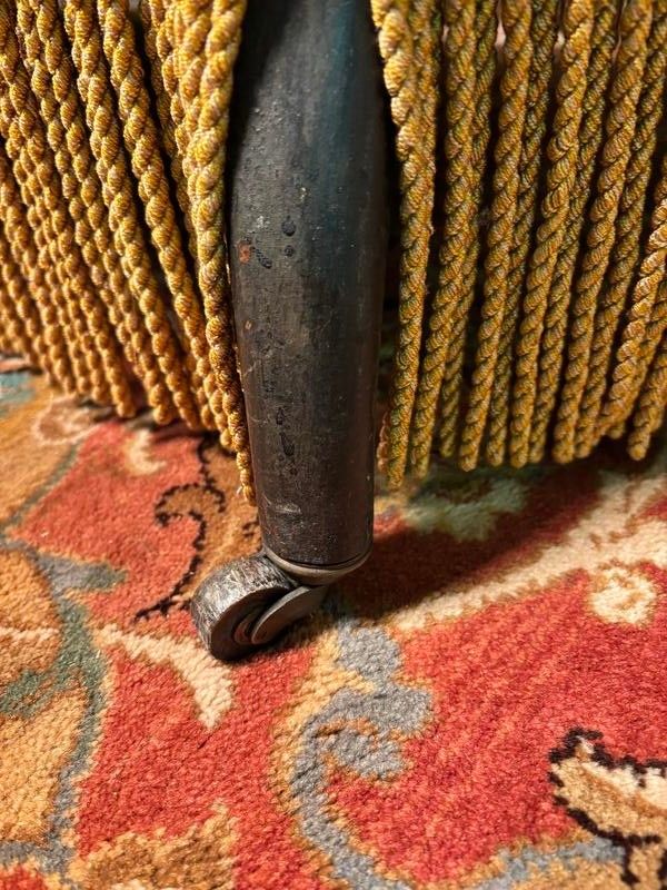 Chaise longue in velluto stile Napoleone III