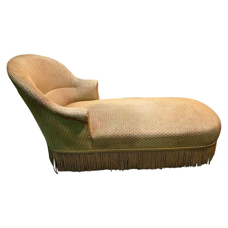 Chaise longue in velluto stile Napoleone III