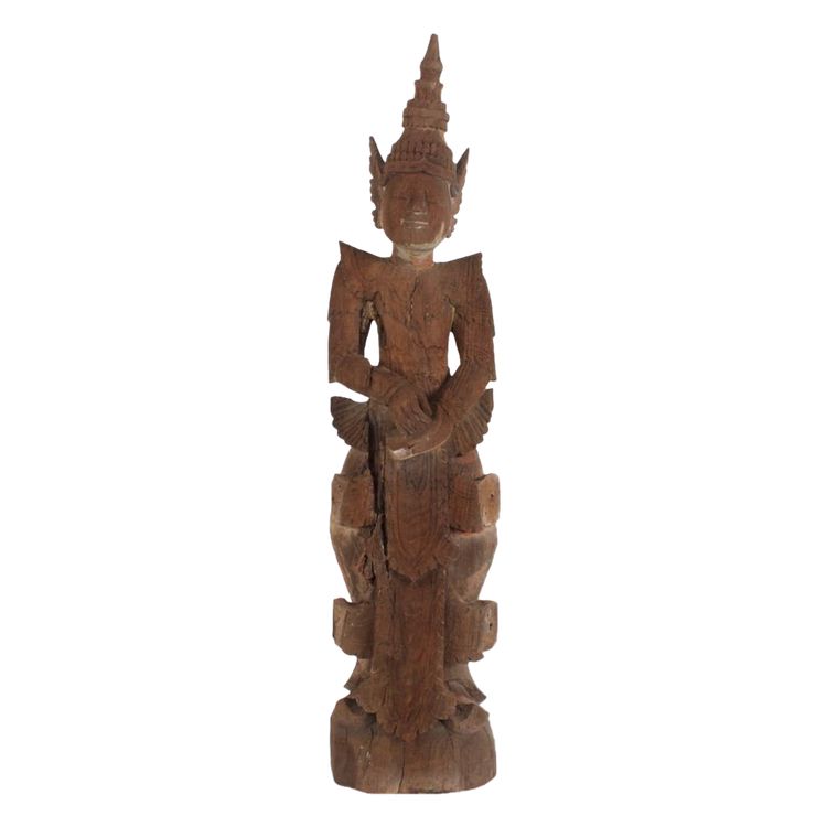 Scultura in legno di un Nat birmano