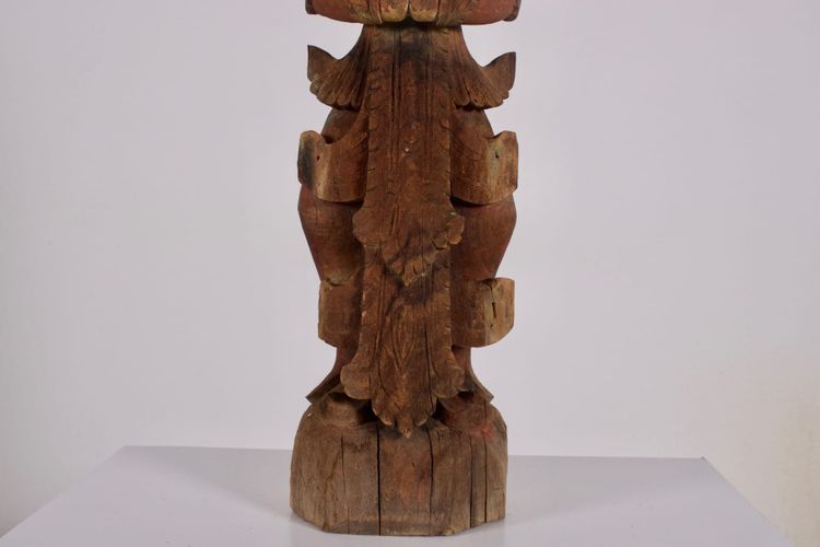 Scultura in legno di un Nat birmano