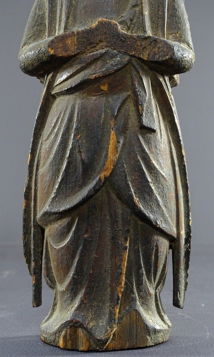 Japon, Début De l'ép. Edo (1603-1868), Rare Et Ancienne Statue Du Dieu Shinto En Bois Sculpté. 