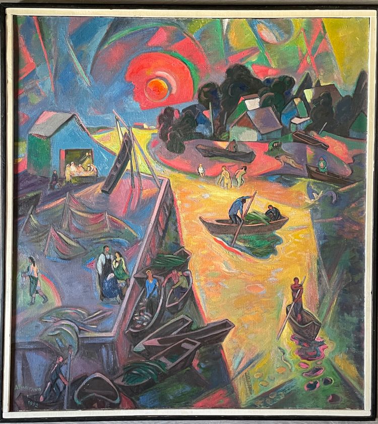 oil on canvas. Signed Ahtoh Baacehko 1992