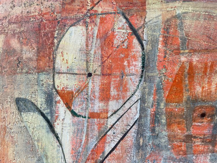 COBRA-Gemälde signiert Anders Osterlin ( 1925 - 2011) und datiert 1953.