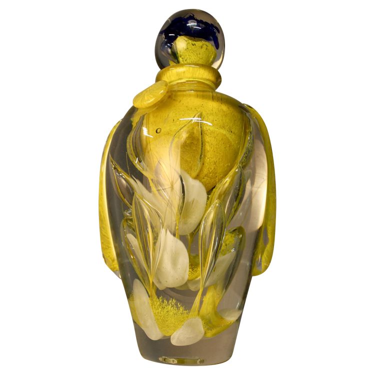 Flacon en verre soufflé Par Jean Claude Novaro (1943-2014)