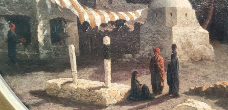 Alexandre CURT - Landschaft mit einer Moschee in Kairo