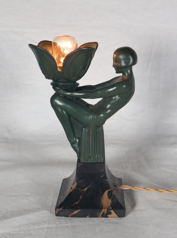 Veilleuse Songe Max Le Verrier époque Art Déco