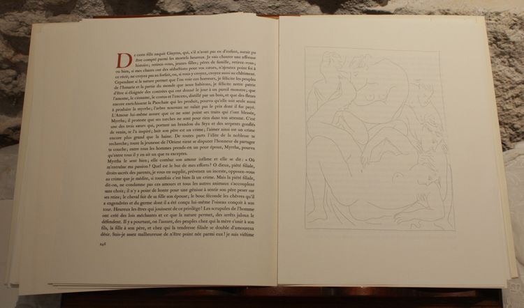Livre 'Les Métamorphoses d'Ovide' illustrations Picasso éditions Skira vers 1970