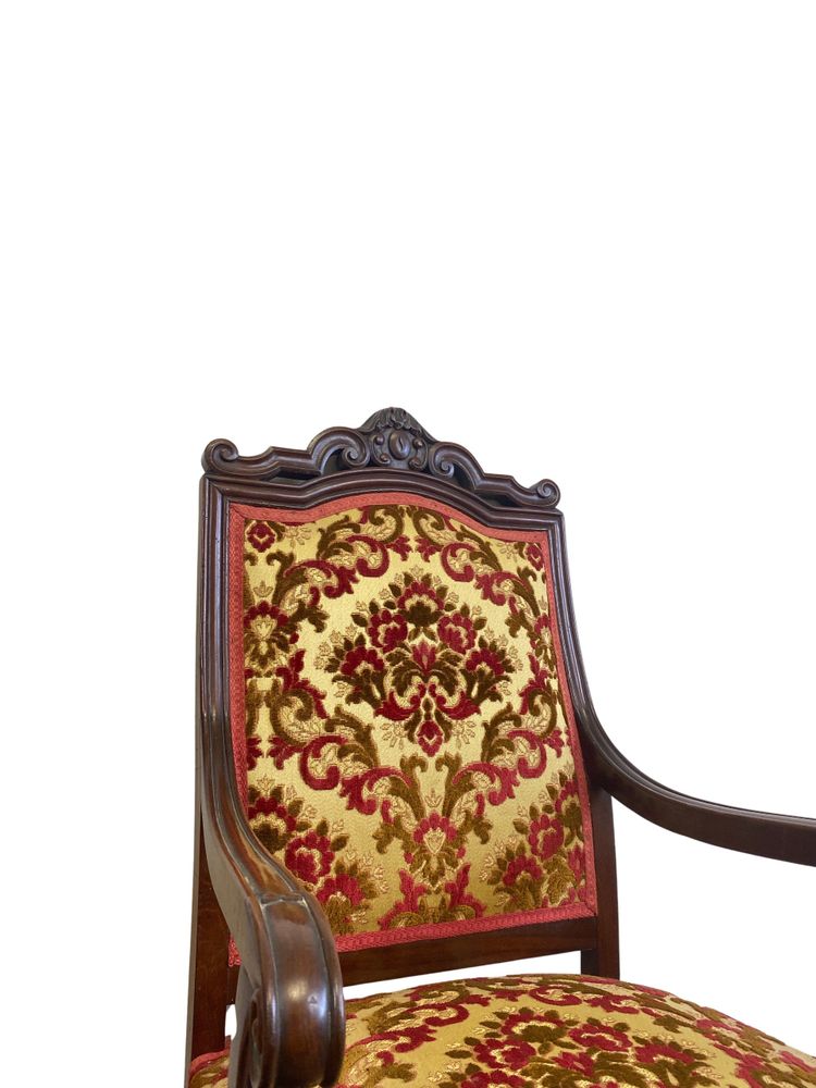 Paire De Fauteuils En Acajou Sculpté Du XIXème Style Louis-Philippe