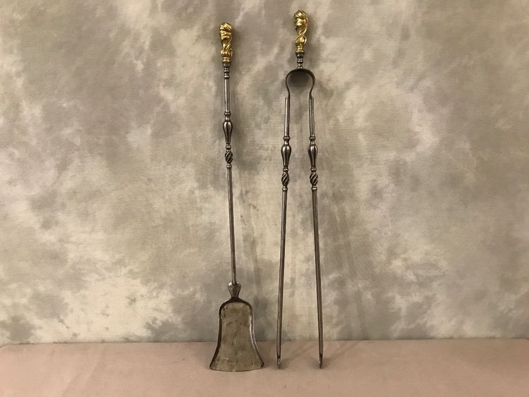 Beautiful set of 19th century iron and bronze mantels