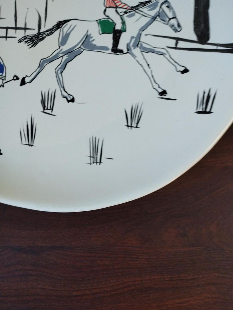 Grande assiette en forme libre, design organique - 1960 - Epoque vintage