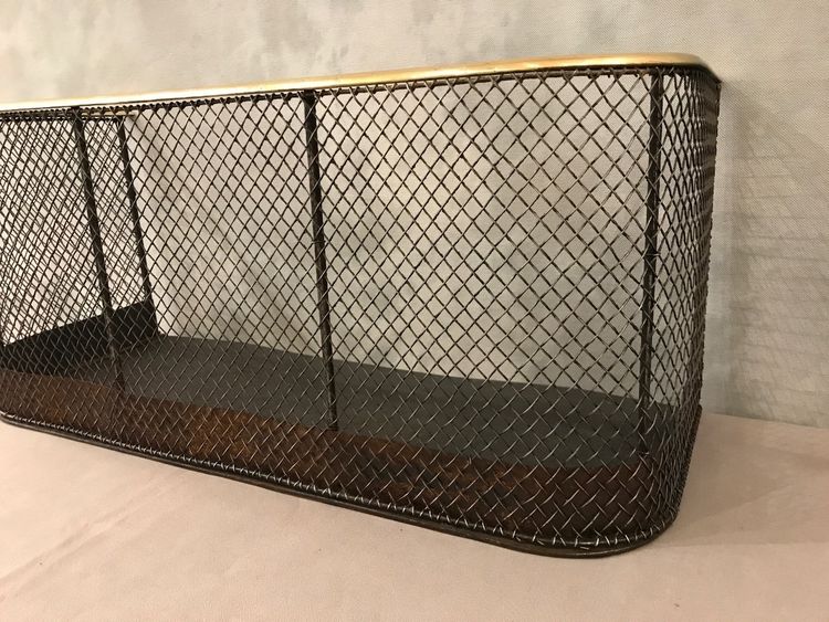 Iron and brass grill mantel from the 19th century