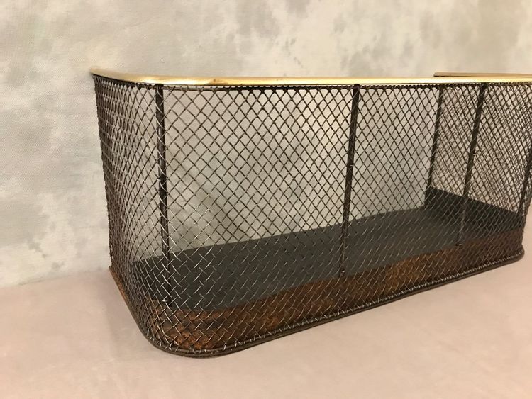 Iron and brass grill mantel from the 19th century