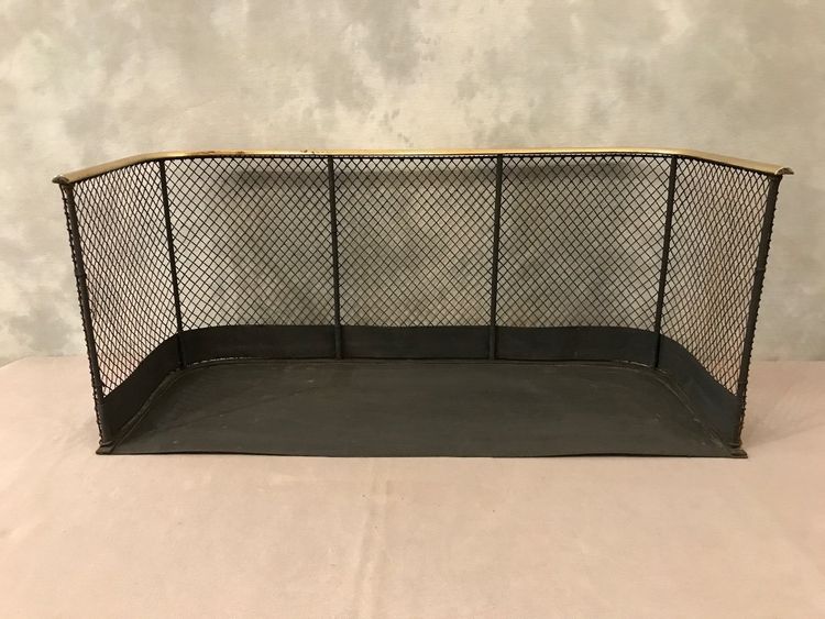 Iron and brass grill mantel from the 19th century