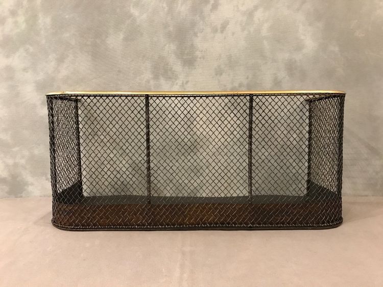 Iron and brass grill mantel from the 19th century