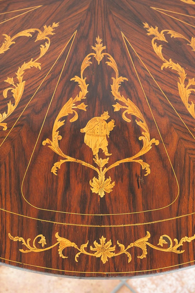 Table  Ancienne (Sicilia Italy) Du 19ème Siècle.