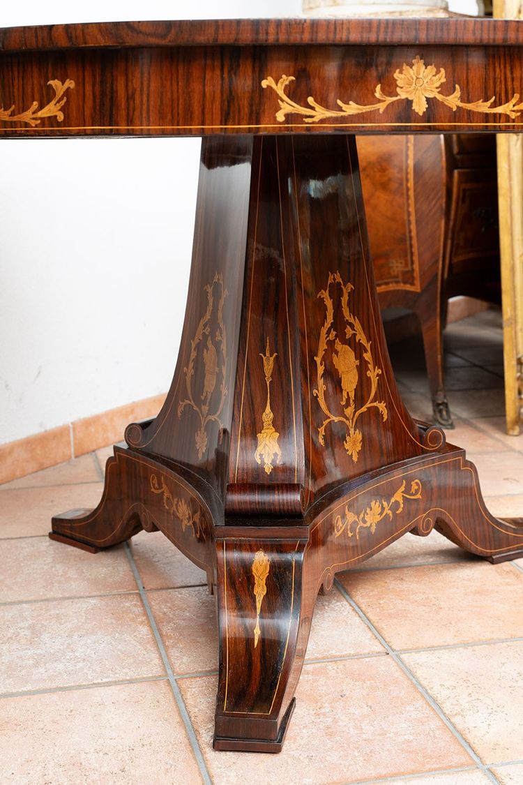 Table  Ancienne (Sicilia Italy) Du 19ème Siècle.