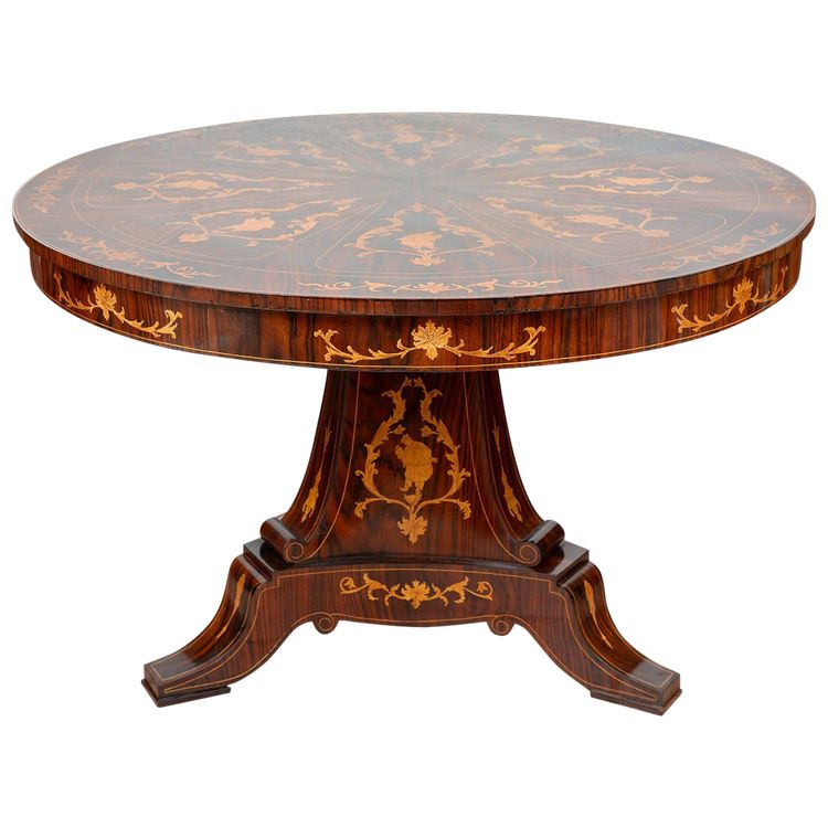 Table  Ancienne (Sicilia Italy) Du 19ème Siècle.