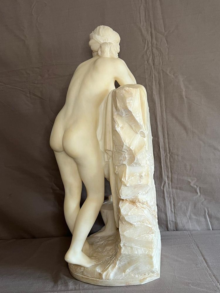 Skulptur aus Carrara-Marmor von FIASCHI EMILIO 19. Jahrhundert