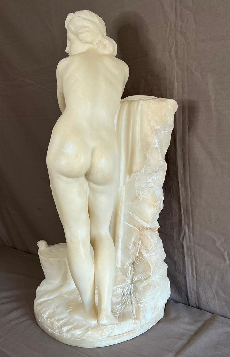 Skulptur aus Carrara-Marmor von FIASCHI EMILIO 19. Jahrhundert