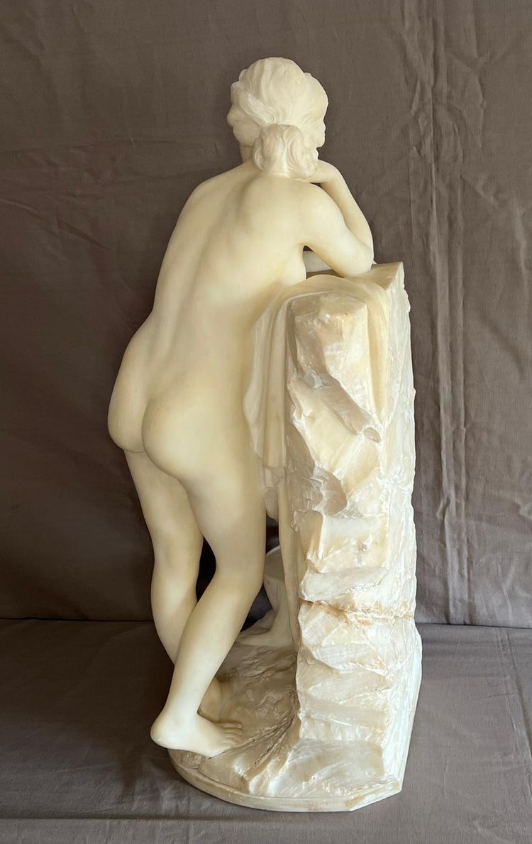 Skulptur aus Carrara-Marmor von FIASCHI EMILIO 19. Jahrhundert